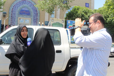 حضور اعضاء و کارکنان کانون پرورش فکری کودکان و نوجوانان استان آذربایجان شرقی در مراسم تشییع نوگلان شهید در جنایات وحشیانه رژیم سفاک صهیونیستی، در گلزار شهدای تبریز