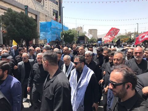 حضور وزیر آموزش و پرورش و مدیرعامل کانون در تشییع پیکر شهدای تجاوز رژیم صهیونیستی