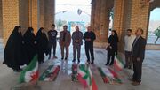 غبار روبی و عطر افشانی مزار آیما زینلی عضو کانون در تفرش