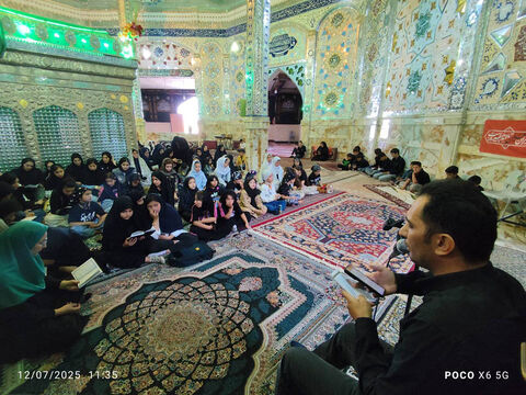 مراسم فرهنگی و معنوی مرکز شماره 4 کانون اردبیل در امامزاده سید صدرالدین اردبیل