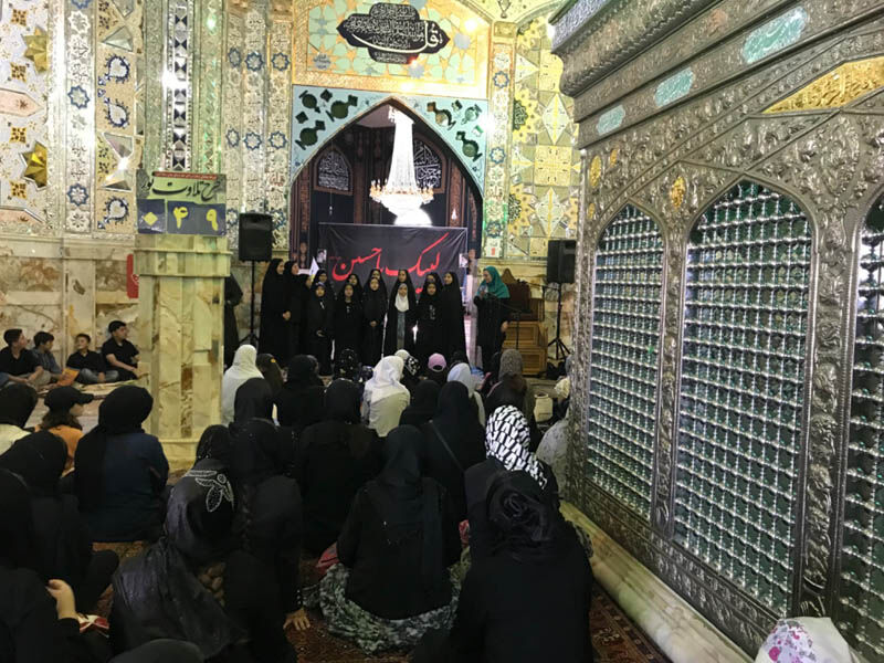 مراسم فرهنگی و معنوی هفتمین روز شهادت امام حسین (ع) در بارگاه امامزاده سید صدرالدین اردبیل برگزار شد