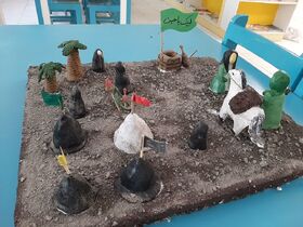 ساخت ماکت واقعه عاشورا توسط اعضای کانون شماره سه شهر اراک
