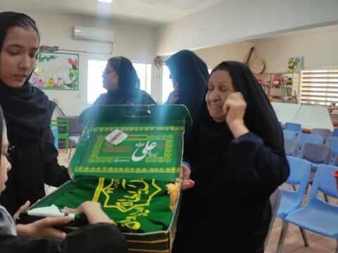 پرچم متبرک بارگاه حضرت علی علیه‌السلام در مرکز فرهنگی، هنری تایباد