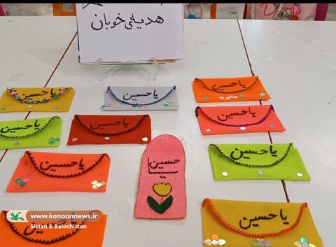 دست‌سازه‌های اعضای کانون برای زائران پیادروی اربعین