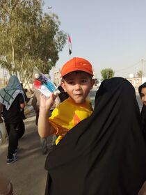 سفیر اربعین کانون گلستان، همراه کودکان در مسیر کربلا
