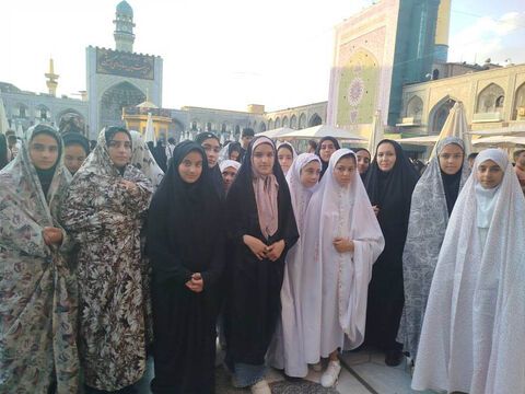 سفر فرهنگی زیارتی اعضای دختر کانون دولت‌آباد نمین به مشهد مقدس