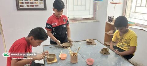 مرکز تخصصی سفال کانون سیستان و بلوچستان میزبان کودکان و نوجوانان در روزهای گرم تابستان و اوقات فراغت
