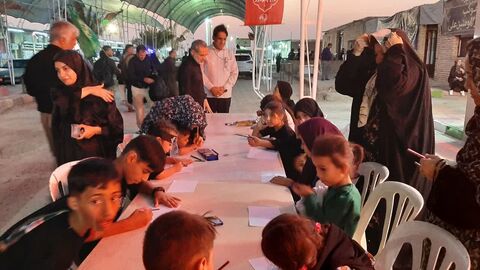 موکب اربعینی کانون پرورش فکری خوزستان در مرز چذابه «روز اول»