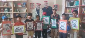 بزرگداشت شهدای مدافع حرم با حضور کودکان و نوجوانان گالیکشی