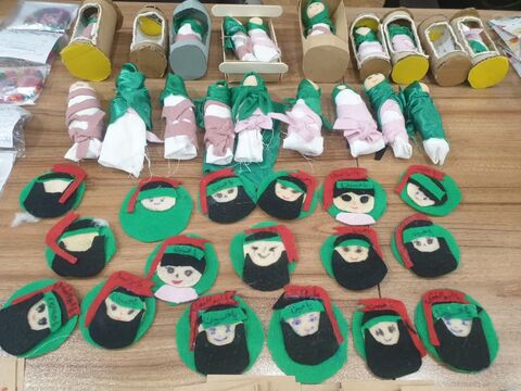 دست‌سازه‌های اعضای کانون جهت اهدا به زائران پیاده‌روی اربعین