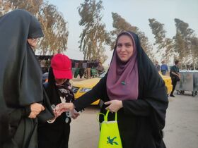 مربیان مرکز قصرشیرین در موکب مرز خسروی میزبان زائران