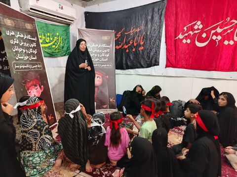فعالیت موکب فرهنگی هنری کانون پرورش فکری در مرز شلمچه «بخش اول»
