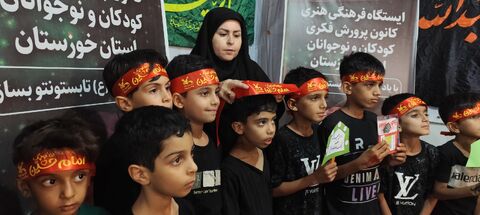 فعالیت موکب فرهنگی هنری کانون پرورش فکری در مرز شلمچه «بخش اول»