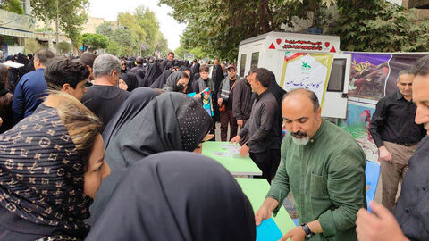 ایستگاه فرهنگی کانون اردبیل در مراسم پیاده‌روی جاماندگان اربعین