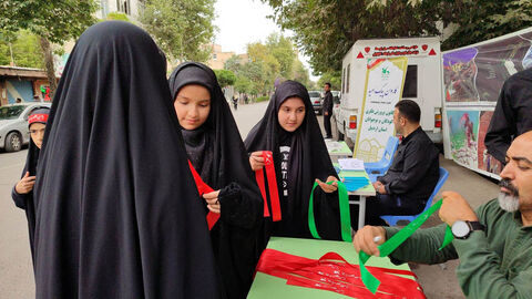 ایستگاه فرهنگی کانون اردبیل در مراسم پیاده‌روی جاماندگان اربعین