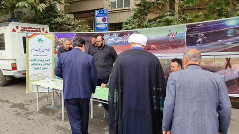 ایستگاه فرهنگی کانون اردبیل در مراسم پیاده‌روی جاماندگان اربعین