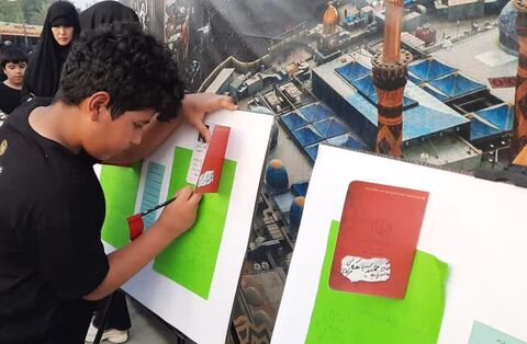 گزارش تصویری/برپایی موکب کانون پرورش فکری کودکان و نوجوانان هرمزگان توسط اعضا نوجوان