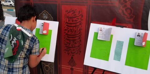 گزارش تصویری/برپایی موکب کانون پرورش فکری کودکان و نوجوانان هرمزگان توسط اعضا نوجوان