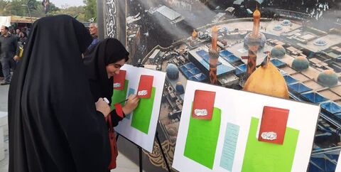 گزارش تصویری/برپایی موکب کانون پرورش فکری کودکان و نوجوانان هرمزگان توسط اعضا نوجوان