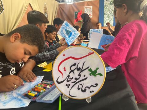 حضور سرپرست کانون استان آذربایجان شرقی در موکب کانون پرورش فکری کودکان ونوجوانان «میهمانان کوچک امام حسین» در پایانه  مرزی تمرچین