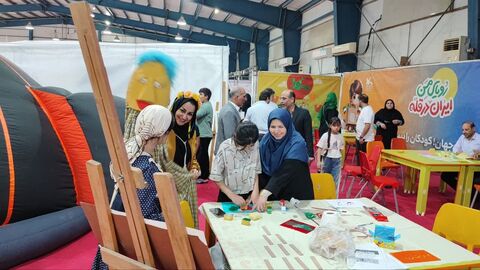 غرفه کودک و نوجوان کانون پرورش فکری در نمایشگاه دستاوردهای دولت در استان خوزستان