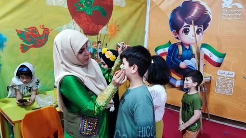 غرفه کودک و نوجوان کانون پرورش فکری در نمایشگاه دستاوردهای دولت در استان خوزستان