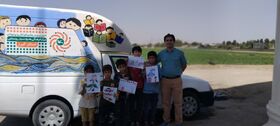 گردش فرهنگی کتابخانه سیار کانون البرز در شش روستای استان در یک روز