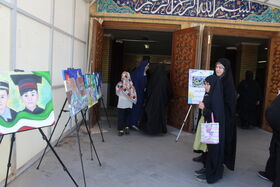 برپایی نمایشگاه هنری ویژه کودکان شهید «علیسان و طاها»  در مصلی اعظم تبریز