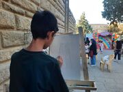 جشنواره تابستانی نقاشی کانون پرورش فکری همدان در آرامگاه بوعلی برگزار شد