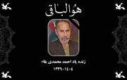 پیام تسلیت مدیرکل کانون پرورش فکری کرمان در پی درگذشت احمد محمدی بقاء