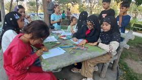 برپایی غرفه کانون شهر خنداب در جشن روز ولادت پیامبر