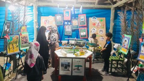 برپایی غرفه کودک و نوجوان در نمایشگاه دفاع مقدس شهرستان سیریک