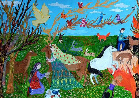 Zeinab Rahimi, 14, from Namin center in Ardabil Province