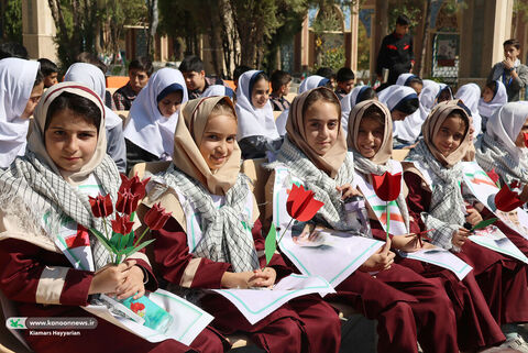 غبارروبی گلزار شهدا چهارمحال و بختیاری در هفته ملی کودک