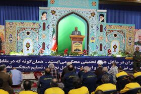 قرائت بیانیه عضو کودک کانون مازندران و سخنرانی پیش از خطبه مدیرکل کانون مازندران در نمازجمعه ساری