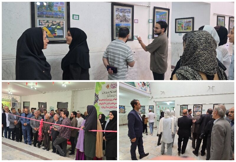 نمایشگاه آثار نقاشی اعضای کانون مشگینشهر به مناسبت هفته ملی کودک افتتاح شد