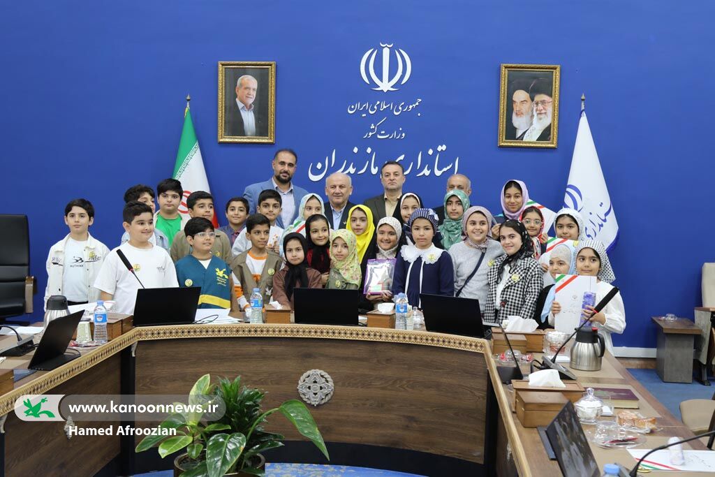 دیدار اعضای منتخب کودک کانون مازندران با استاندار استاندار مازندران حامی کودکان کانون شد