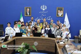 دیدار اعضای کودک  منتخب کانون پرروش فکری مازندران با استاندار