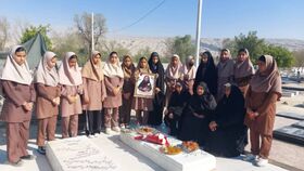 مزار پرستار شهیده " آرزو باهو" غبار روبی شد