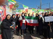 نفش‌آفرینی غرفه کانون کرمانشاه در راهپیمایی ۱۳ آبان