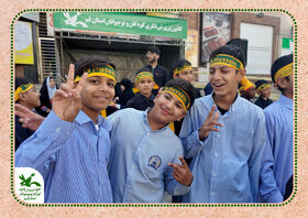 حضور کانون پرورش فکری کودکان و نوجوانان استان قم در راهپیمایی ۱۳ آبان