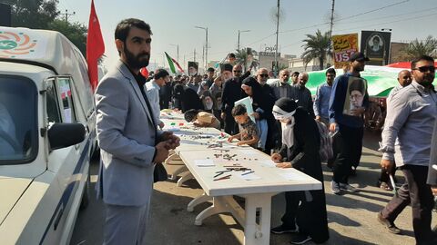 ایستگاه فرهنگی‌هنری کانون پرورش فکری در راهپیمایی ۱۳ آبان اهواز