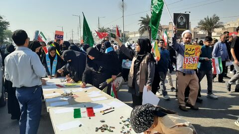 ایستگاه فرهنگی‌هنری کانون پرورش فکری در راهپیمایی ۱۳ آبان اهواز