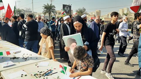 ایستگاه فرهنگی‌هنری کانون پرورش فکری در راهپیمایی ۱۳ آبان اهواز