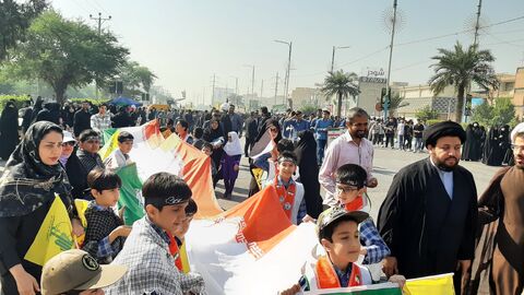 ایستگاه فرهنگی‌هنری کانون پرورش فکری در راهپیمایی ۱۳ آبان اهواز