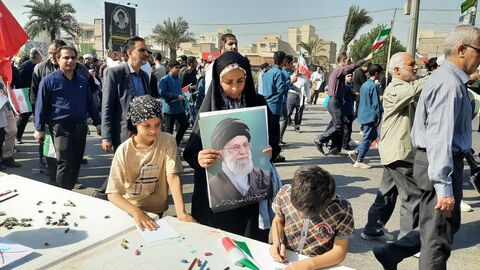 ایستگاه فرهنگی‌هنری کانون پرورش فکری در راهپیمایی ۱۳ آبان اهواز