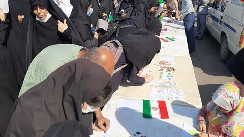 ایستگاه فرهنگی‌هنری کانون پرورش فکری در راهپیمایی ۱۳ آبان اهواز