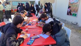 حضورکودکان نوجوانان درایستگاه روز 13آبان کانون استان ایلام