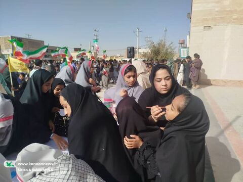 حضور کانون پرورش فکری کودکان و نوجوانان سیستان و بلوچستان در راهپیمایی روز دانش آموز