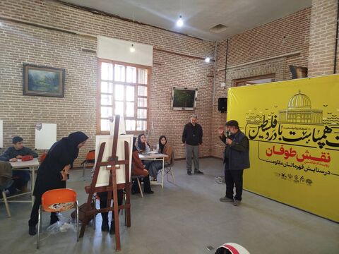 بازدید مدیرکل کانون استان از رویداد نقاشی «نقش طوفان» در ستایش قهرمانان مقاومت، با مشارکت اعضای هنرمند مراکز تبریز